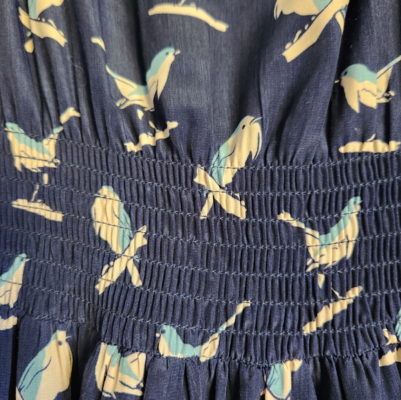 Navy Bird Mini Dress - Picture 4 of 7